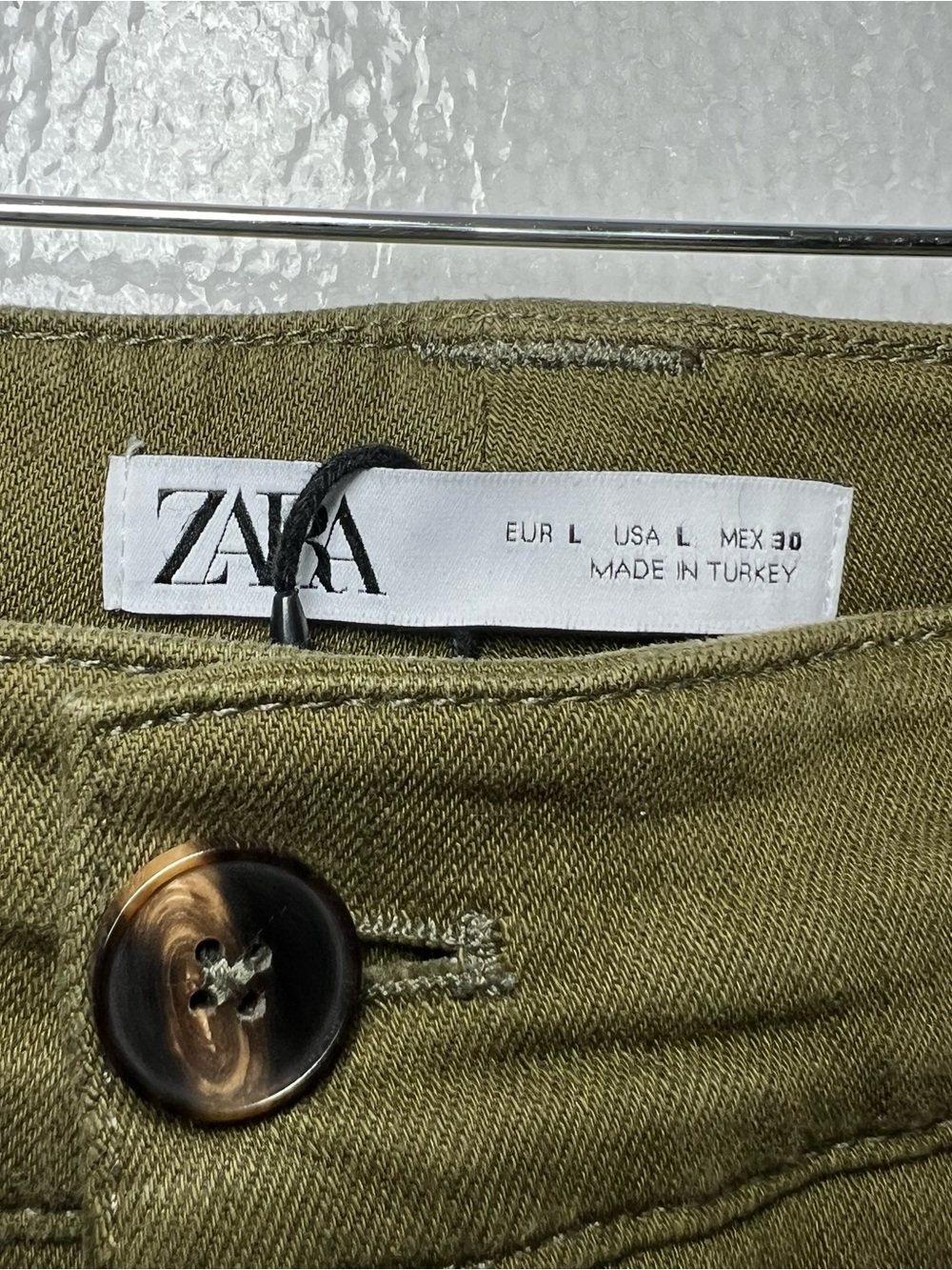 Zara cargo trousers Olive green size L - Picture 3 of 5